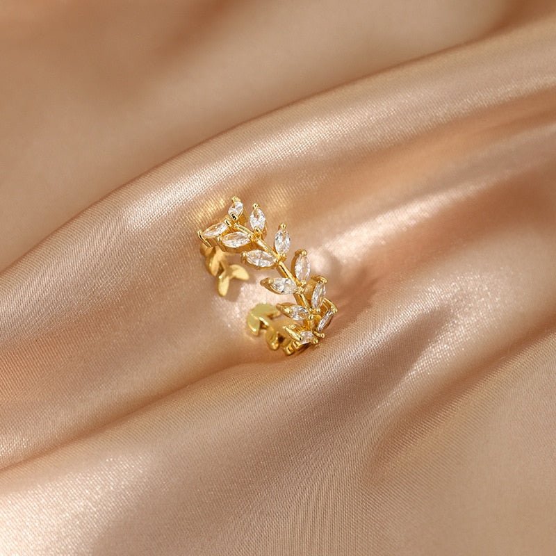 best LATS Luxury Gold Color Pearl Zircon Rings for Woman 2021 Vintage Sexy Open Ring Party Joint Ring Fashion Elegant Jewelry Gifts Jewelry & Watches shop online at M2K Trends for Jewelry Sets & More