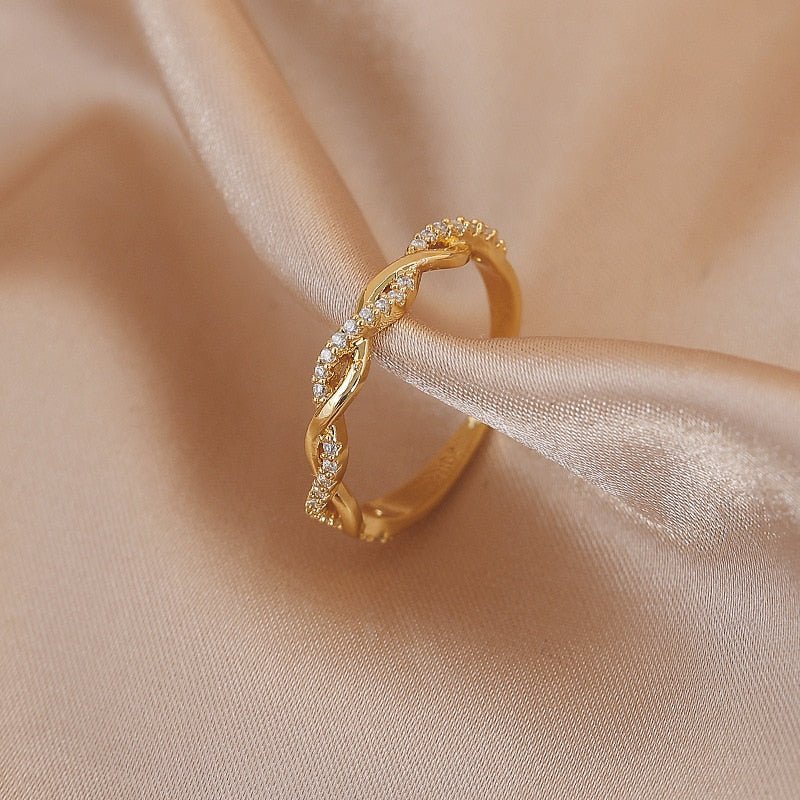 best LATS Luxury Gold Color Pearl Zircon Rings for Woman 2021 Vintage Sexy Open Ring Party Joint Ring Fashion Elegant Jewelry Gifts Jewelry & Watches shop online at M2K Trends for Jewelry Sets & More