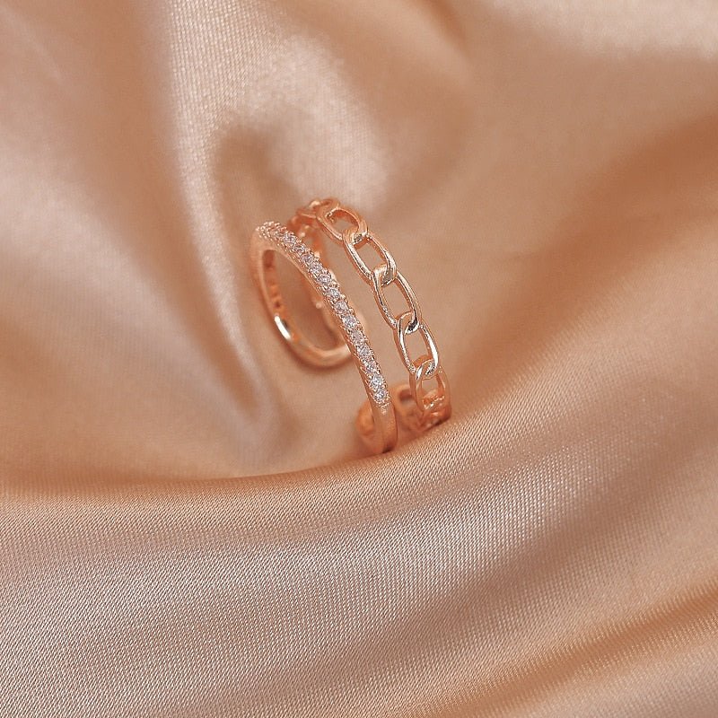 best LATS Luxury Gold Color Pearl Zircon Rings for Woman 2021 Vintage Sexy Open Ring Party Joint Ring Fashion Elegant Jewelry Gifts Jewelry & Watches shop online at M2K Trends for Jewelry Sets & More