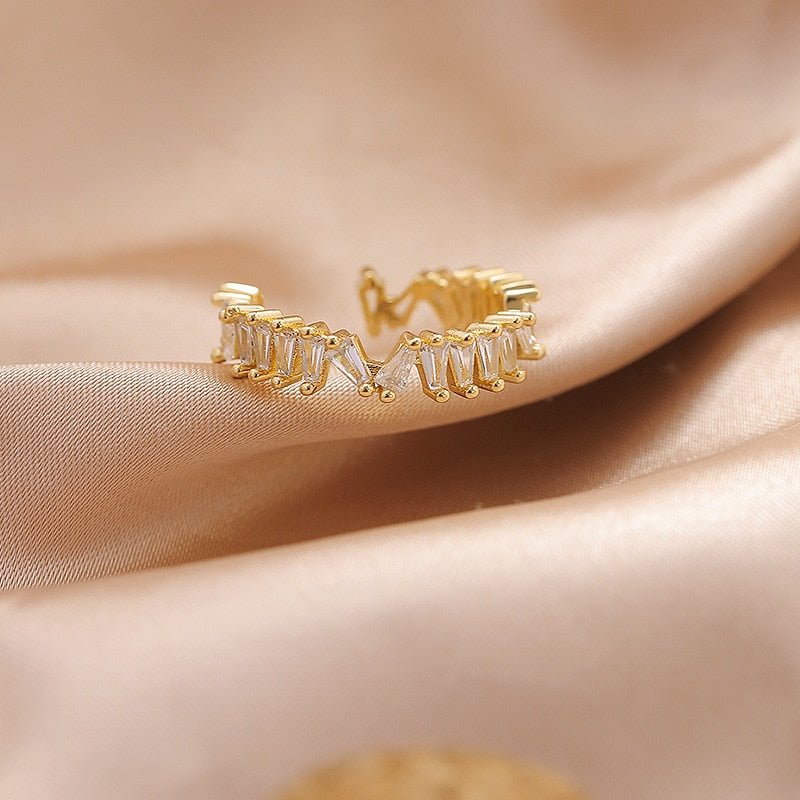best LATS Luxury Gold Color Pearl Zircon Rings for Woman 2021 Vintage Sexy Open Ring Party Joint Ring Fashion Elegant Jewelry Gifts Jewelry & Watches shop online at M2K Trends for Jewelry Sets & More