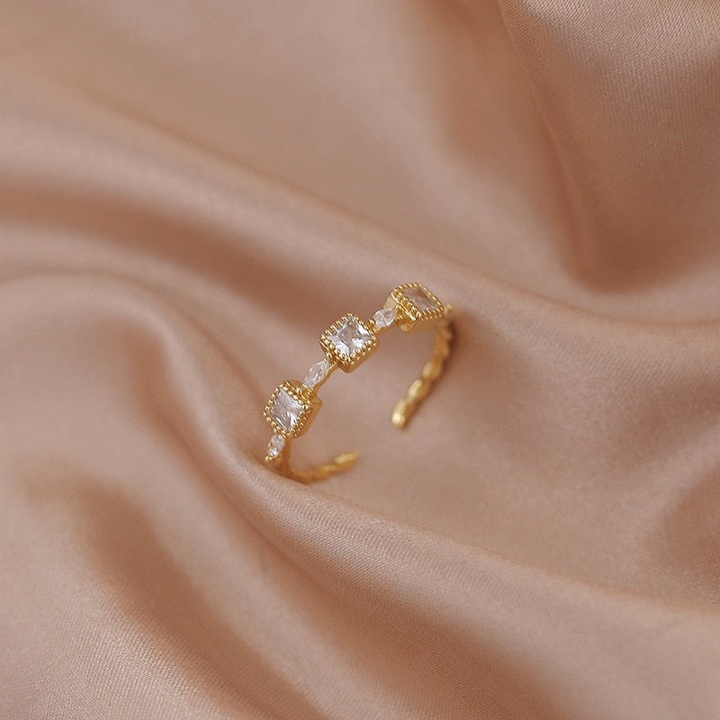 best LATS Luxury Gold Color Pearl Zircon Rings for Woman 2021 Vintage Sexy Open Ring Party Joint Ring Fashion Elegant Jewelry Gifts Jewelry & Watches shop online at M2K Trends for Jewelry Sets & More