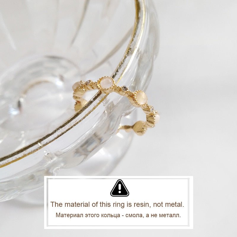best LATS Luxury Gold Color Pearl Zircon Rings for Woman 2021 Vintage Sexy Open Ring Party Joint Ring Fashion Elegant Jewelry Gifts Jewelry & Watches shop online at M2K Trends for Jewelry Sets & More