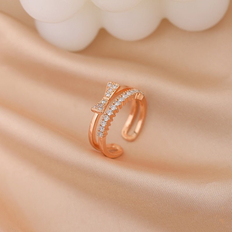 best LATS Luxury Gold Color Pearl Zircon Rings for Woman 2021 Vintage Sexy Open Ring Party Joint Ring Fashion Elegant Jewelry Gifts Jewelry & Watches shop online at M2K Trends for Jewelry Sets & More
