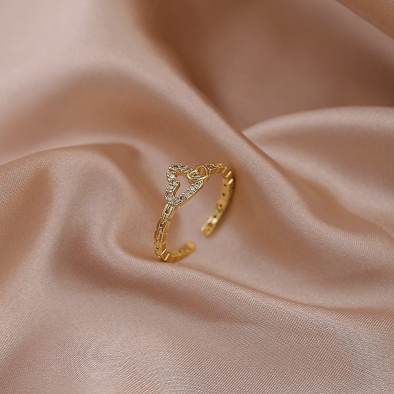 best LATS Luxury Gold Color Pearl Zircon Rings for Woman 2021 Vintage Sexy Open Ring Party Joint Ring Fashion Elegant Jewelry Gifts Jewelry & Watches shop online at M2K Trends for Jewelry Sets & More
