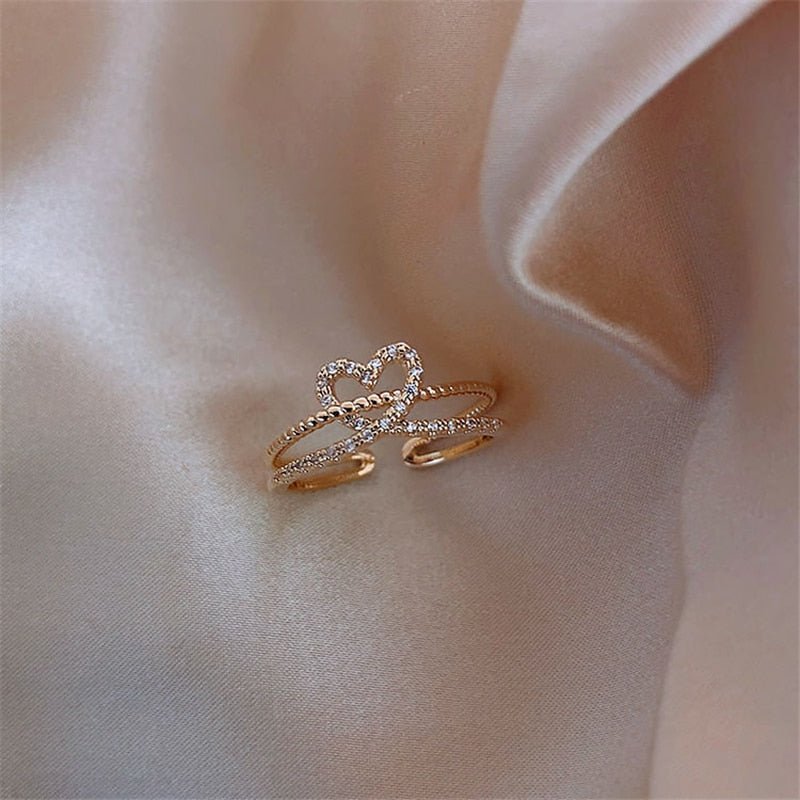 best LATS Luxury Gold Color Pearl Zircon Rings for Woman 2021 Vintage Sexy Open Ring Party Joint Ring Fashion Elegant Jewelry Gifts Jewelry & Watches shop online at M2K Trends for Jewelry Sets & More