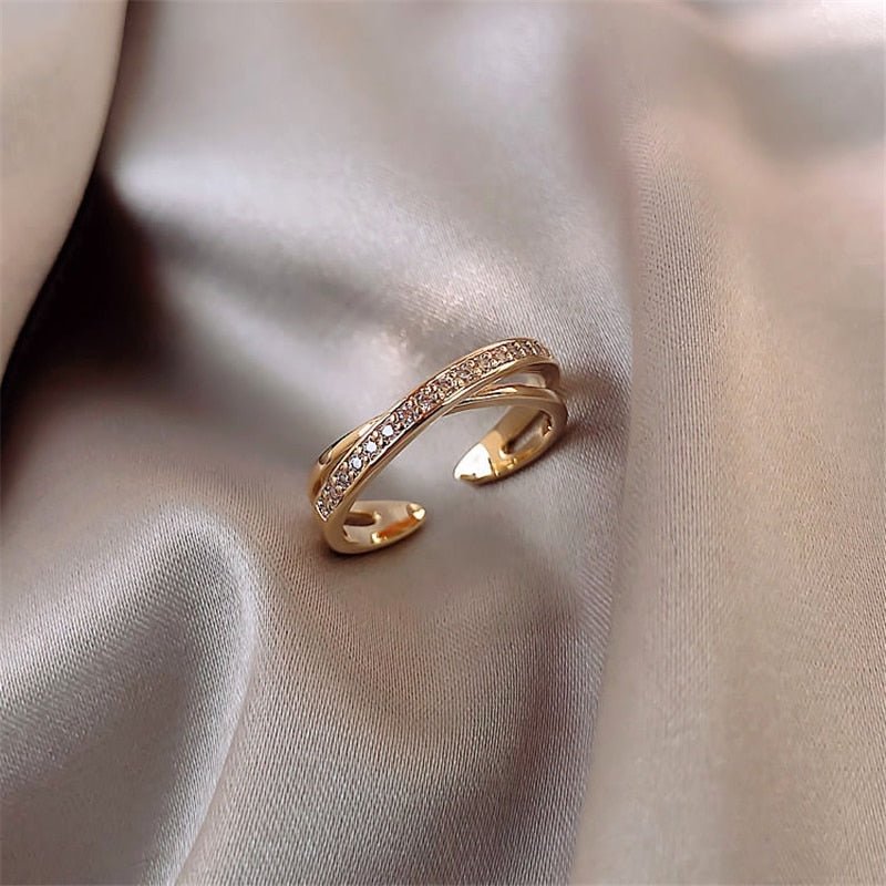 best LATS Luxury Gold Color Pearl Zircon Rings for Woman 2021 Vintage Sexy Open Ring Party Joint Ring Fashion Elegant Jewelry Gifts Jewelry & Watches shop online at M2K Trends for Jewelry Sets & More