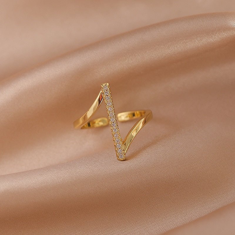 best LATS Luxury Gold Color Pearl Zircon Rings for Woman 2021 Vintage Sexy Open Ring Party Joint Ring Fashion Elegant Jewelry Gifts Jewelry & Watches shop online at M2K Trends for Jewelry Sets & More