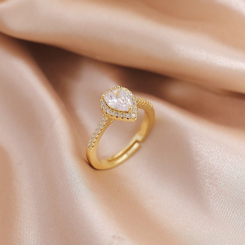 best LATS Luxury Gold Color Pearl Zircon Rings for Woman 2021 Vintage Sexy Open Ring Party Joint Ring Fashion Elegant Jewelry Gifts Jewelry & Watches shop online at M2K Trends for Jewelry Sets & More