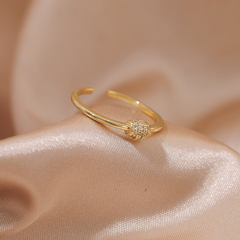 best LATS Luxury Gold Color Pearl Zircon Rings for Woman 2021 Vintage Sexy Open Ring Party Joint Ring Fashion Elegant Jewelry Gifts Jewelry & Watches shop online at M2K Trends for Jewelry Sets & More