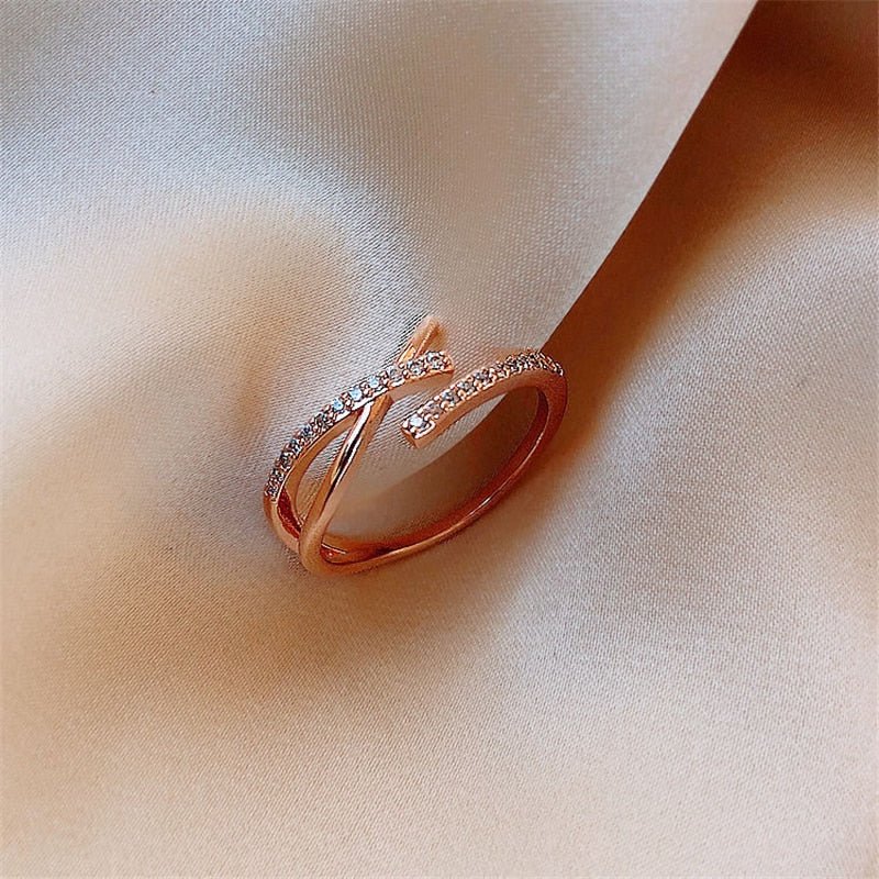 best LATS Luxury Gold Color Pearl Zircon Rings for Woman 2021 Vintage Sexy Open Ring Party Joint Ring Fashion Elegant Jewelry Gifts Jewelry & Watches shop online at M2K Trends for Jewelry Sets & More