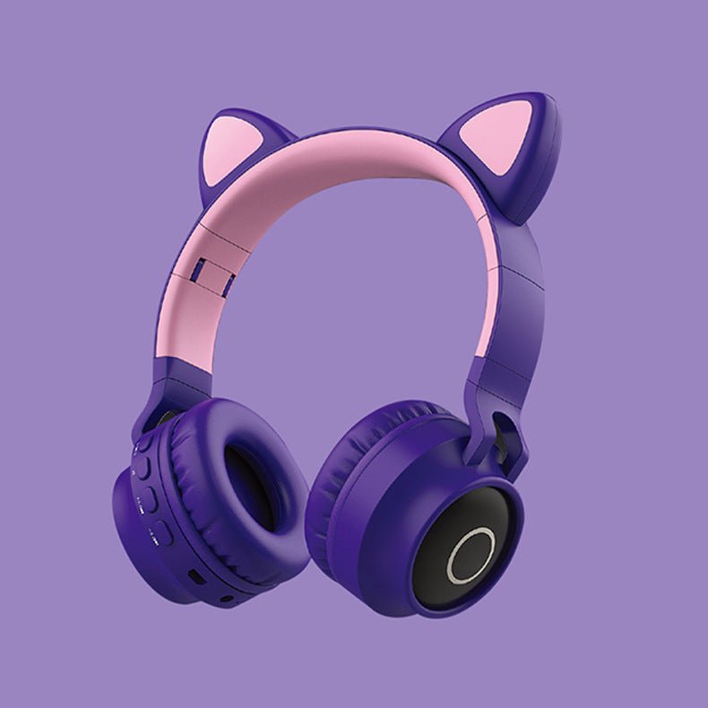 best LED Light Cat Ear Headphones Wireless Bluetooth 5.0 Headset Portable Foldable Kids Headphone With Microphone Best Gift 0 shop online at M2K Trends for Wireless