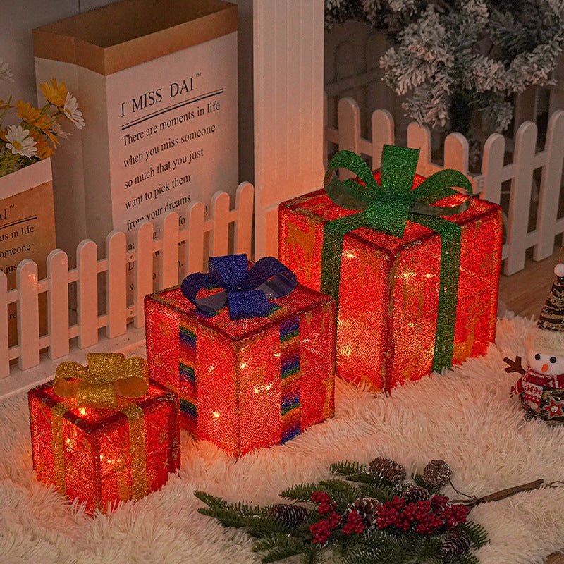best Lighted Up Outdoor Christmas Decorations Luminous Christmas Gift Box With Bow For Holiday Christmas Tree Home Yard Decor Seasonal & Holiday Decorations shop online at M2K Trends for Seasonal & Holiday Decorations