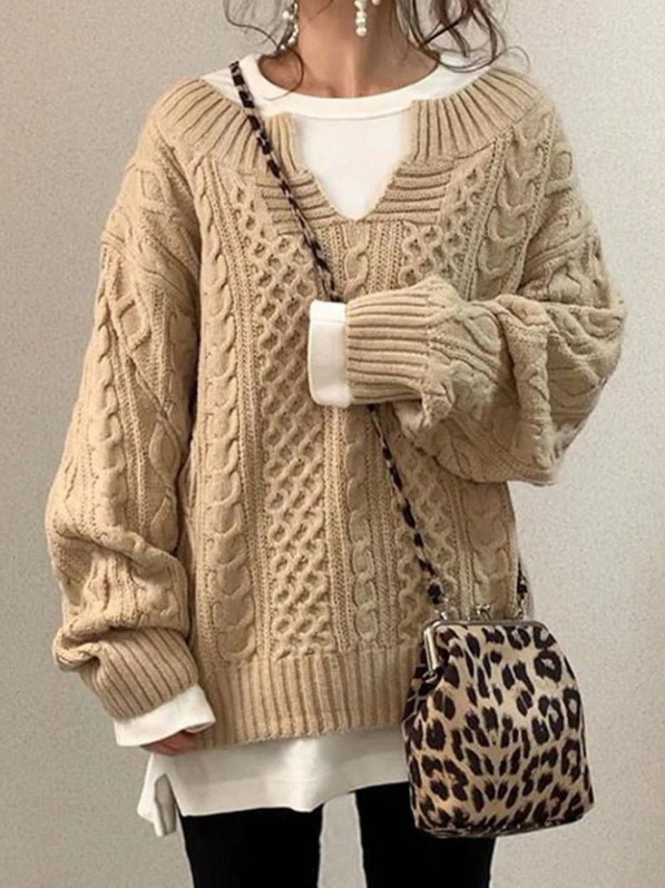 best Linen Pattern Sweater Casual Knit Sweater 0 shop online at M2K Trends for