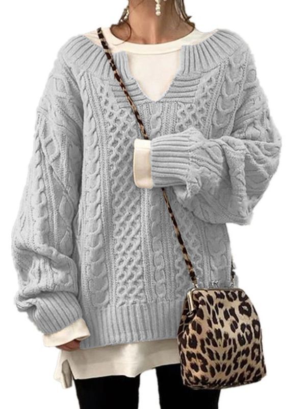 best Linen Pattern Sweater Casual Knit Sweater 0 shop online at M2K Trends for