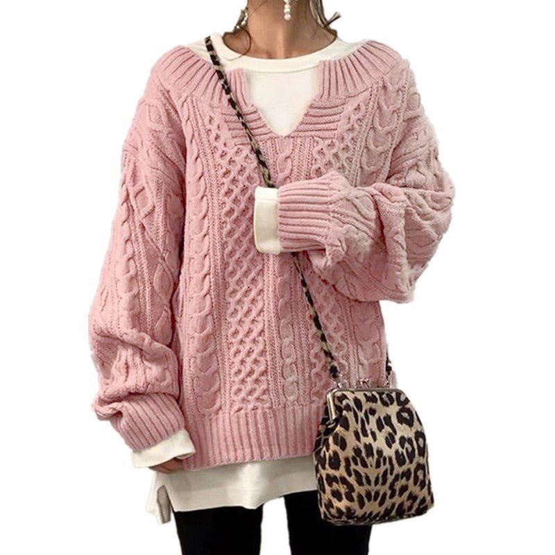 best Linen Pattern Sweater Casual Knit Sweater 0 shop online at M2K Trends for