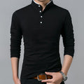 best Liseaven T-Shirt Men Cotton T Shirt Full Sleeve tshirt Men Solid Color T-shirts tops&amp;tees Mandarin Collar Long Shirt 0 shop online at M2K Trends for