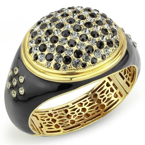 best LO4352 - Gold Brass Bangle with Top Grade Crystal in Multi Color Jewelry shop online at M2K Trends for 2534ol SearchTag