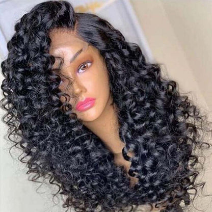 best Long Bouncy Curly Wigs For Women High Temperature Fiber Synthetic Lace Haircare shop online at M2K Trends for Lace Wigs