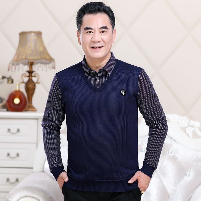 best Long-sleeved T-shirt Men's Middle-aged And Elderly Clothes men`s shirt shop online at M2K Trends for