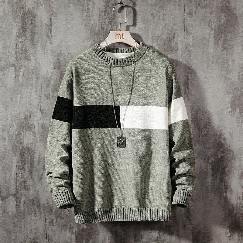 best Loose-colored pullover sweater handsome sweater 0 shop online at M2K Trends for