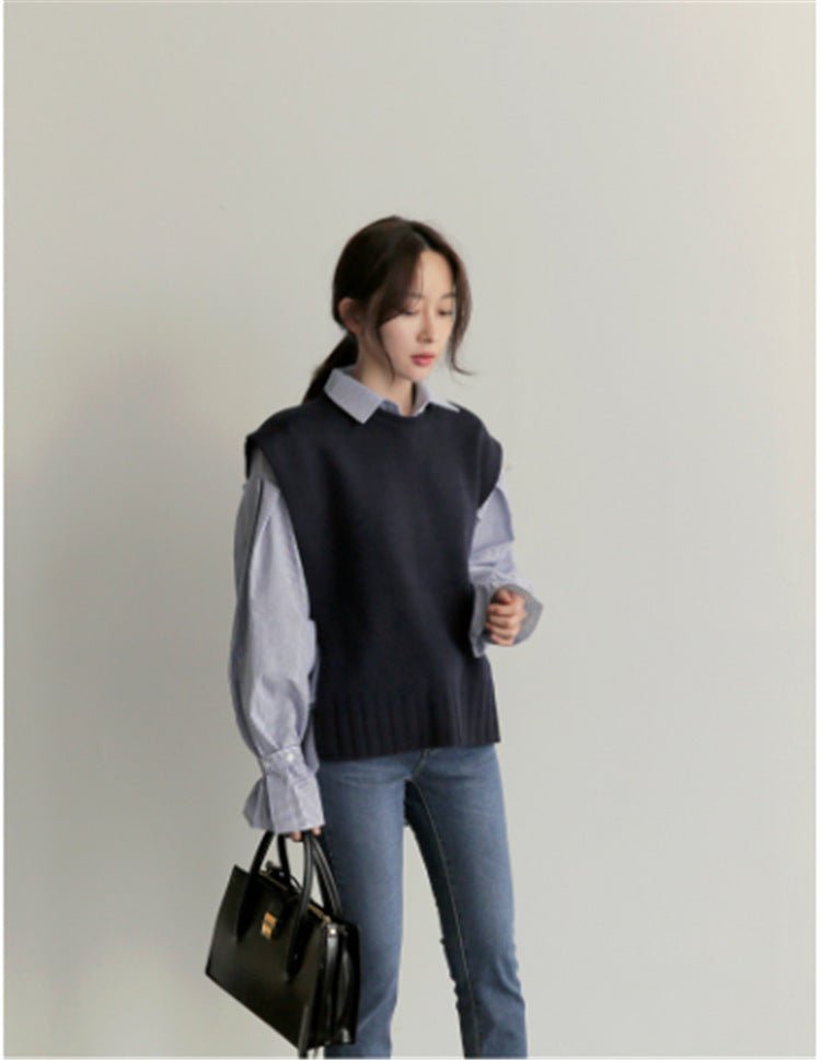 best Loose lace sweater vest sweater vest 0 shop online at M2K Trends for