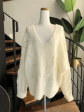 best Loose, Lazy And Comfortable Medium Length Jacquard Hollow Out Sweater 0 shop online at M2K Trends for