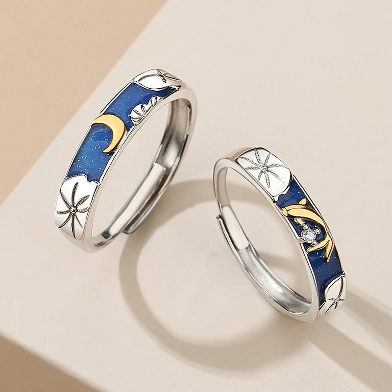 best Lotus Pond Moonlight Couple Pair Ring Couple Style Accessories shop online at M2K Trends for Rings