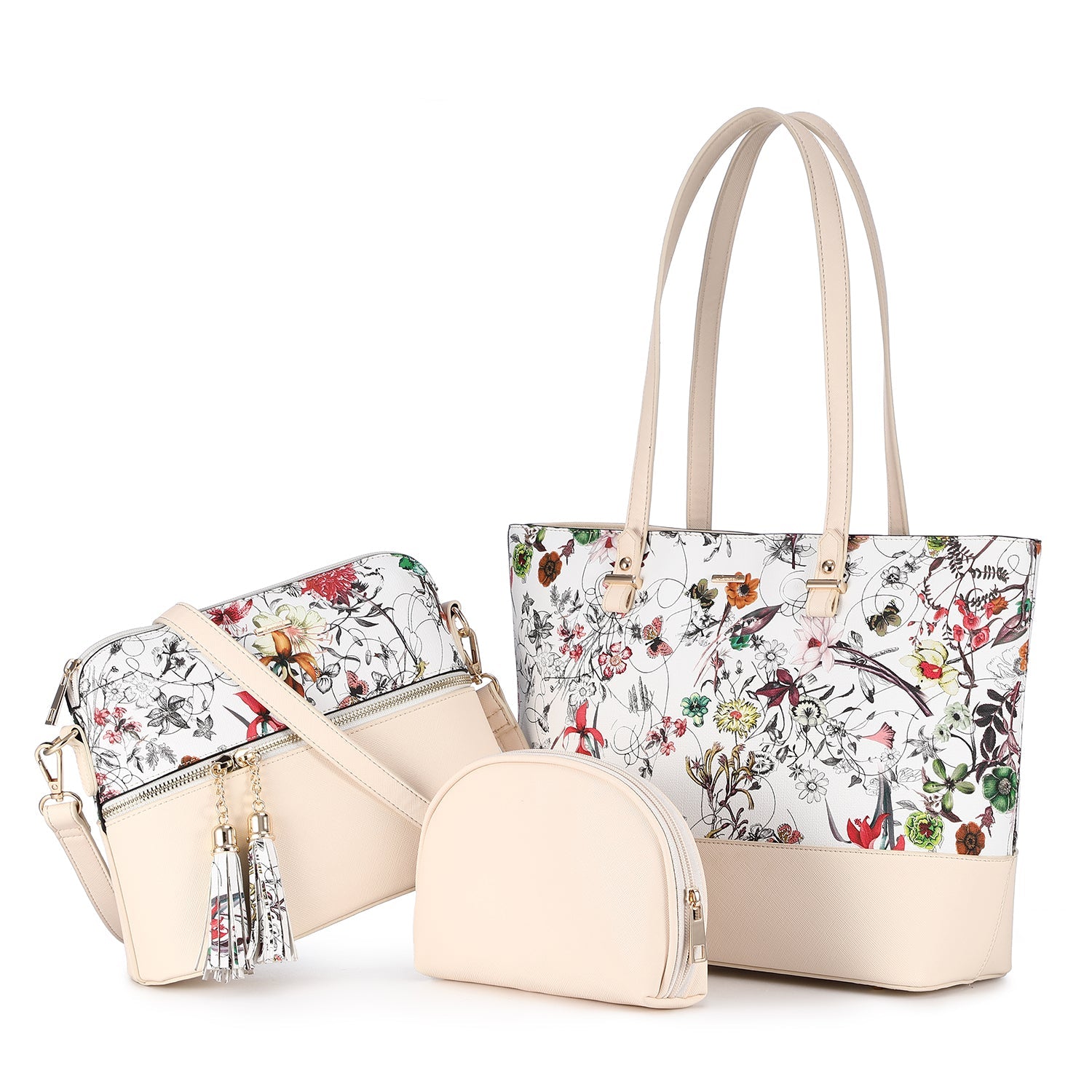 best LOVEVOOK 2022 Brand Designer PU Leather Ladies Shoulder Hand bag 3 pcs Luxury Purse and Handbags Set Large Cute Women Tote Bags shop online at M2K Trends for