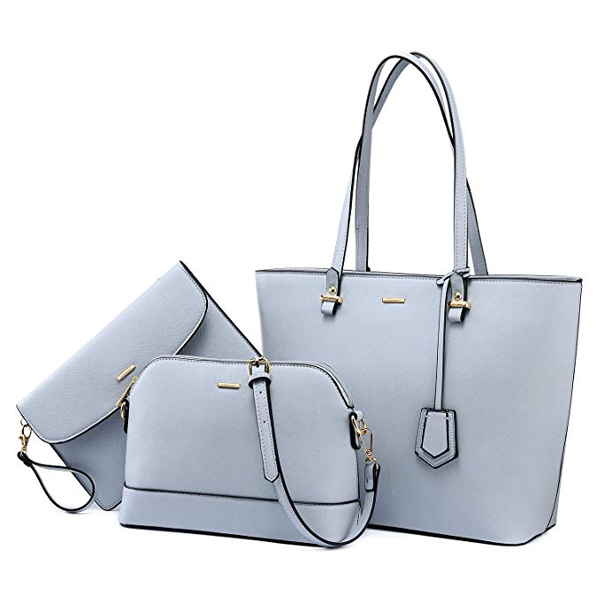 best LOVEVOOK 2022 Brand Designer PU Leather Ladies Shoulder Hand bag 3 pcs Luxury Purse and Handbags Set Large Cute Women Tote Bags shop online at M2K Trends for