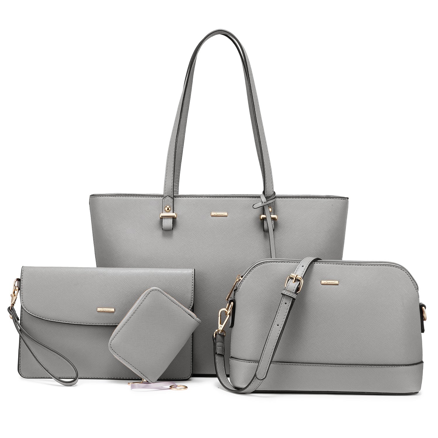 best LOVEVOOK 2022 Brand Designer PU Leather Ladies Shoulder Hand bag 3 pcs Luxury Purse and Handbags Set Large Cute Women Tote Bags shop online at M2K Trends for