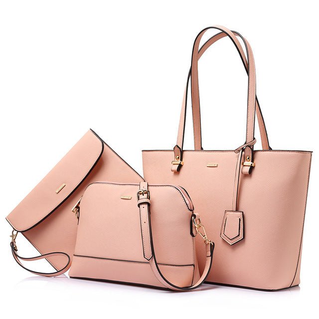 best LOVEVOOK 2022 Brand Designer PU Leather Ladies Shoulder Hand bag 3 pcs Luxury Purse and Handbags Set Large Cute Women Tote Bags shop online at M2K Trends for