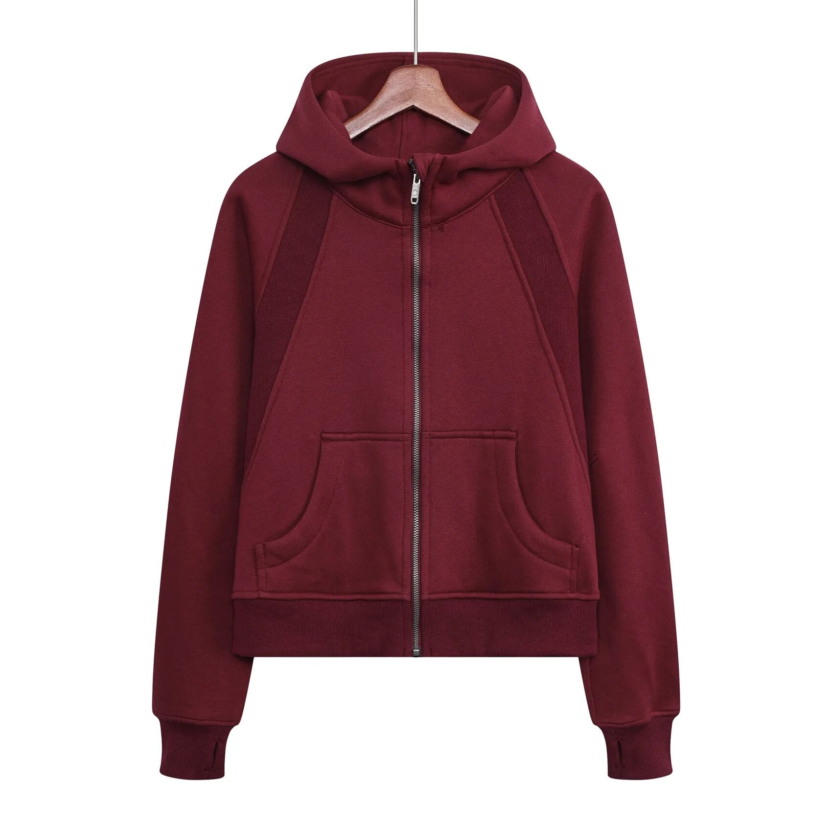 best Lulu's Hooded Zippered Sweater Coat With Free Shipping Promotion in Winter New Fashion and Leisure With Embroidered Logo. shop online at M2K Trends for