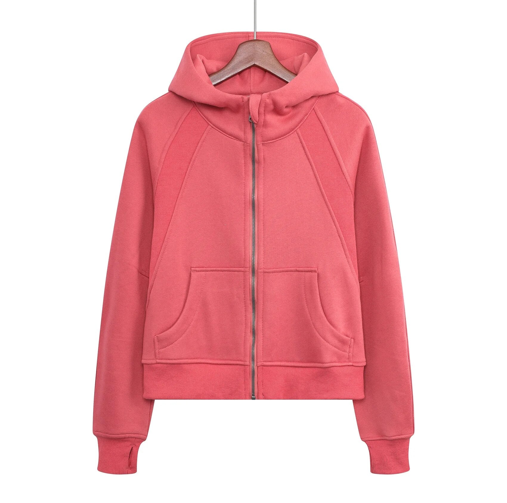 best Lulu's Hooded Zippered Sweater Coat With Free Shipping Promotion in Winter New Fashion and Leisure With Embroidered Logo. shop online at M2K Trends for