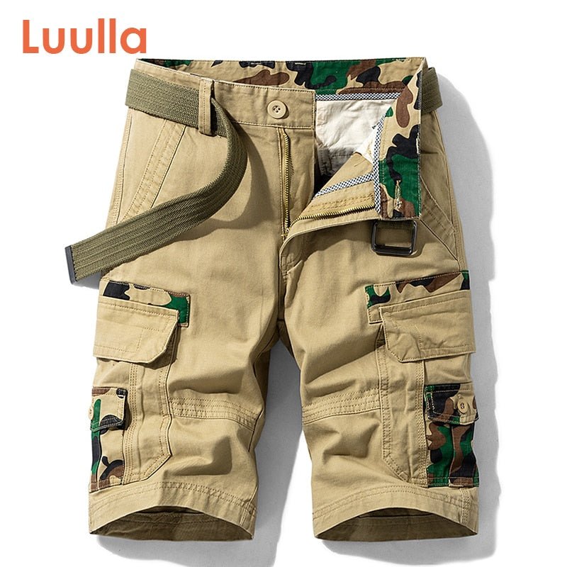 best Luulla Men 2021 Summer New Casual Vintage Classic Pockets Cargo Shorts Men Outwear Fashion Twill Cotton Camouflage Shorts Men 0 shop online at M2K Trends for