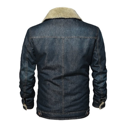 best Men Brand Clothing Denim Jacket Fashion Mens Jeans Jacket Thick Warm Winter Outwear Male Cowboy men`s shirt shop online at M2K Trends for