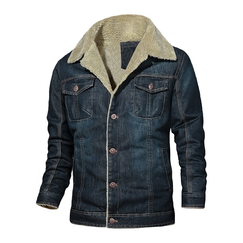 best Men Brand Clothing Denim Jacket Fashion Mens Jeans Jacket Thick Warm Winter Outwear Male Cowboy men`s shirt shop online at M2K Trends for