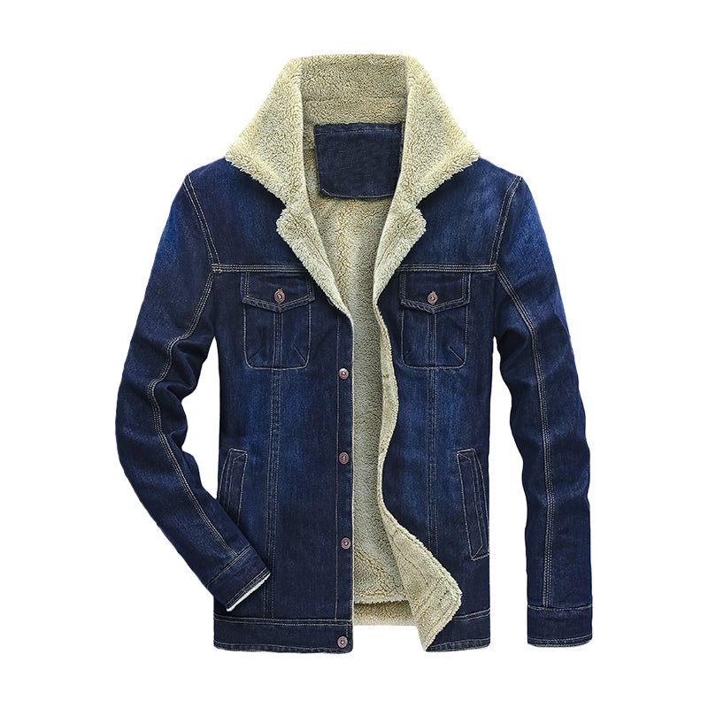 best Men Brand Clothing Denim Jacket Fashion Mens Jeans Jacket Thick Warm Winter Outwear Male Cowboy men`s shirt shop online at M2K Trends for