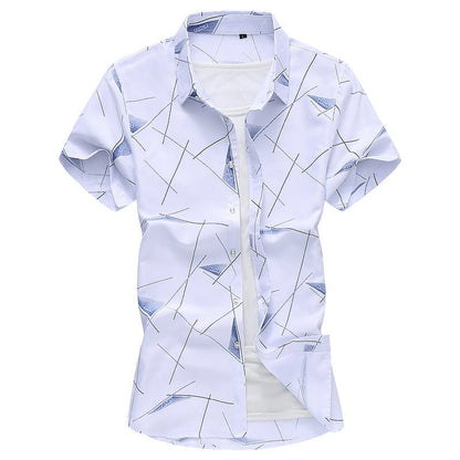 best Men Short Sleeve Cotton Flower Shirt Mens Dress Shirts 0 shop online at M2K Trends for