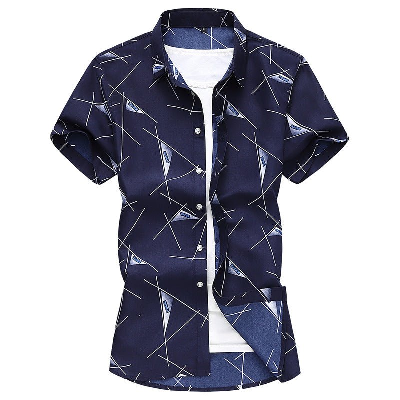 best Men Short Sleeve Cotton Flower Shirt Mens Dress Shirts 0 shop online at M2K Trends for