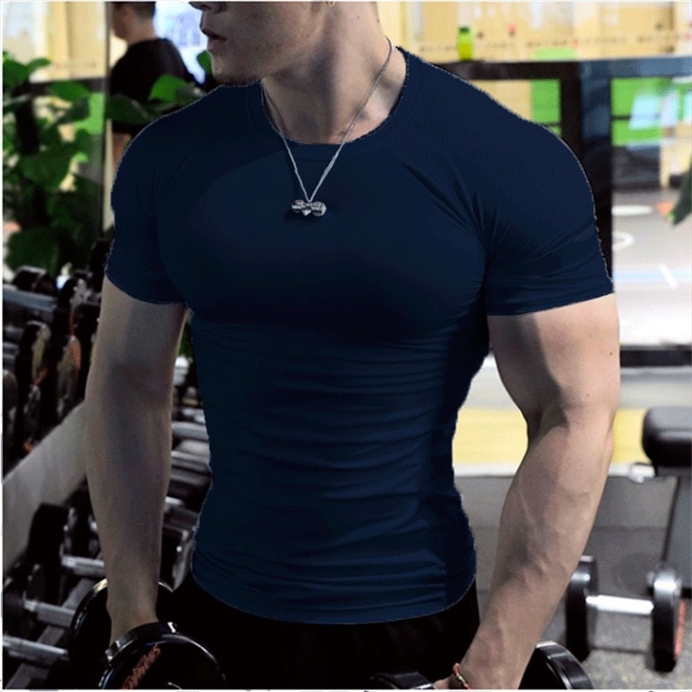 best Men Summer Short Sleeve Fitness T Shirt Running Sport Gym Muscle T-shirts Oversized Workout Casual High Quality Tops Clothing clothes shop online at M2K Trends for men shirt