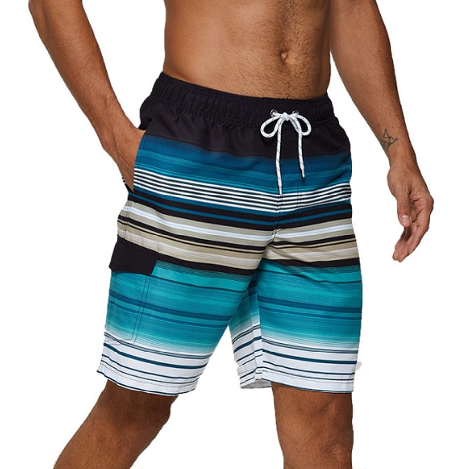 best Men&#39;s Shorts Casual Cotton Workout Short Pants Drawstring Beach Shorts With Pockets Swim Trunks Stripe Plus size Beach Shorts 0 shop online at M2K Trends for