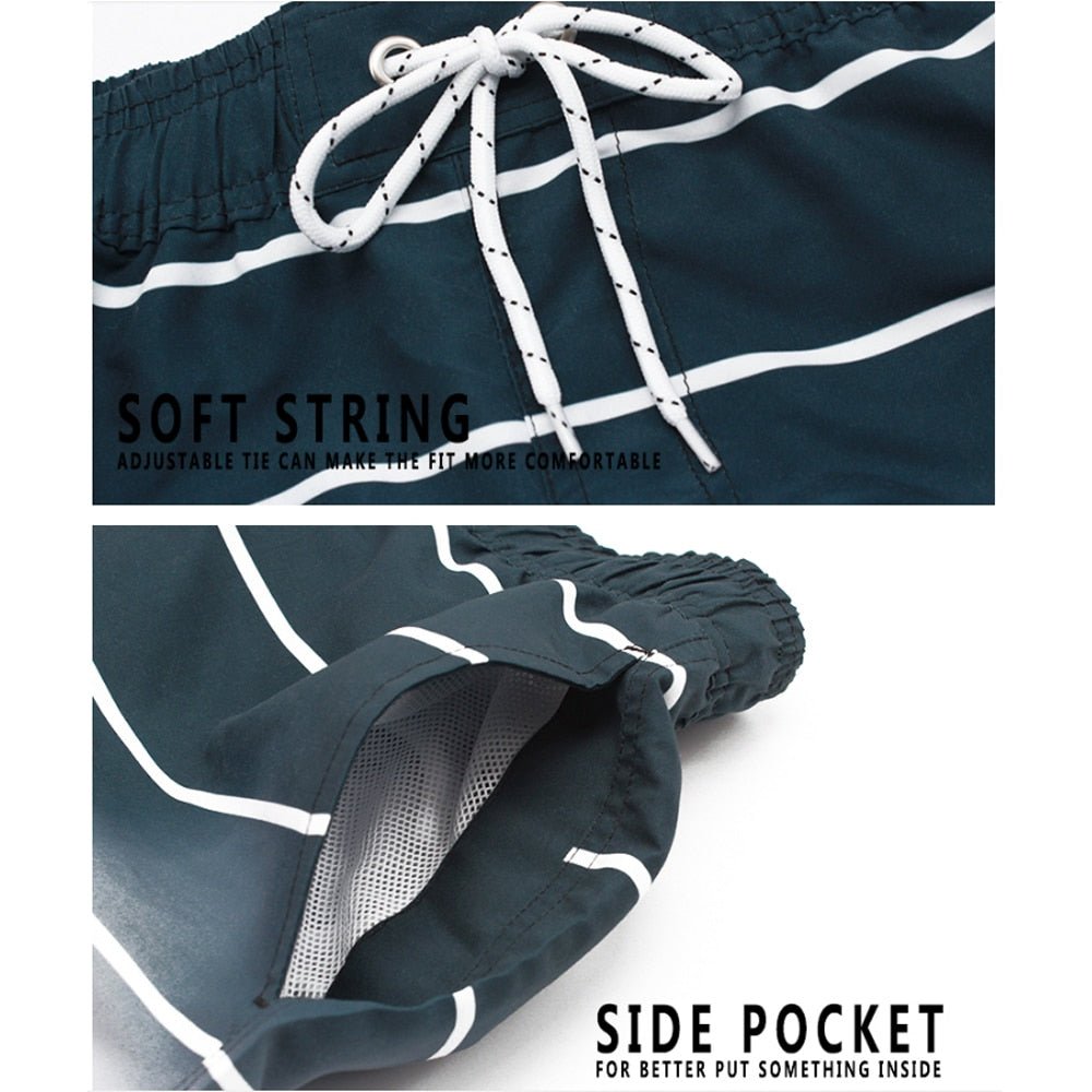 best Men&#39;s Shorts Casual Cotton Workout Short Pants Drawstring Beach Shorts With Pockets Swim Trunks Stripe Plus size Beach Shorts 0 shop online at M2K Trends for