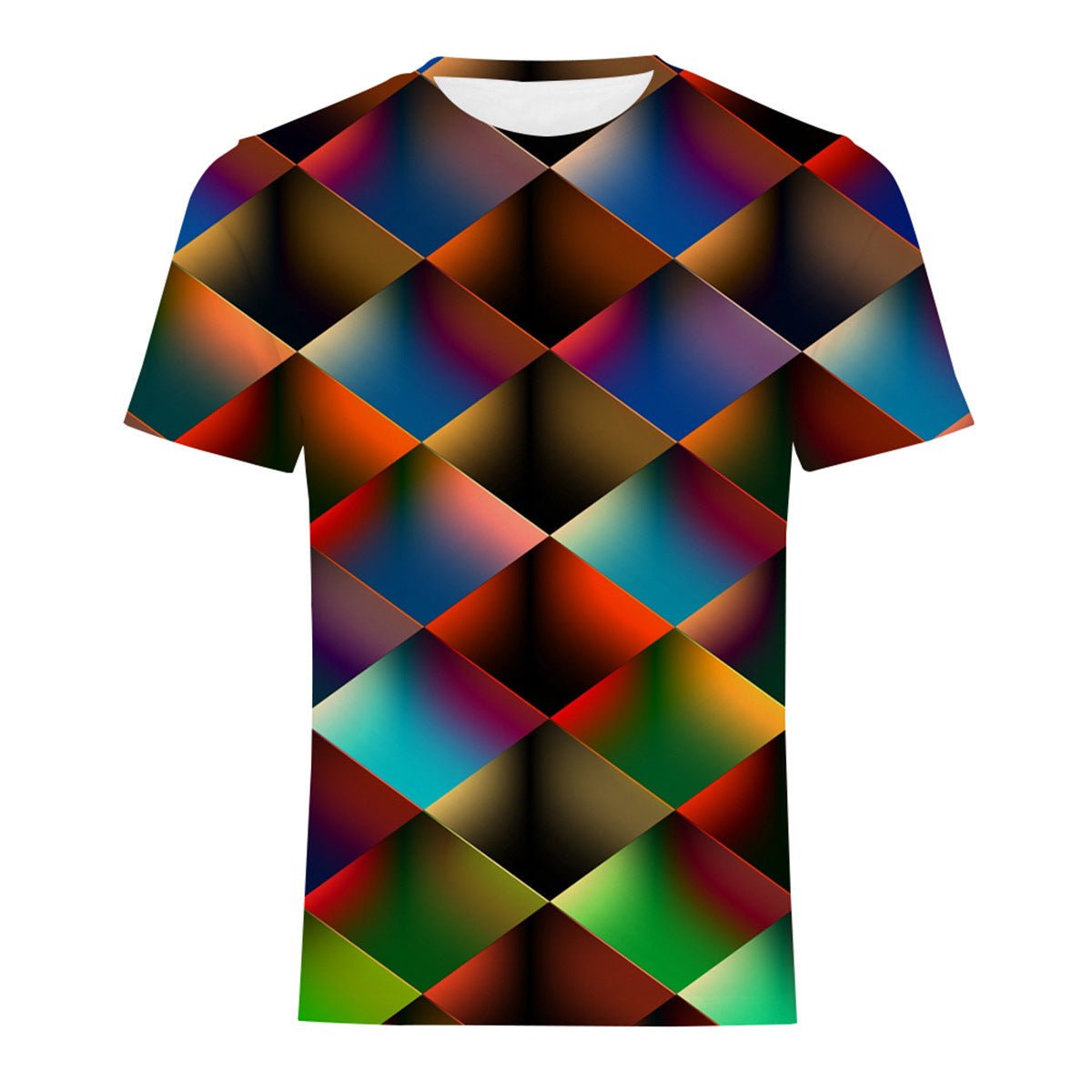 best Mens Fashion Casual Digital Print Crew Neck T-shirt 0 shop online at M2K Trends for