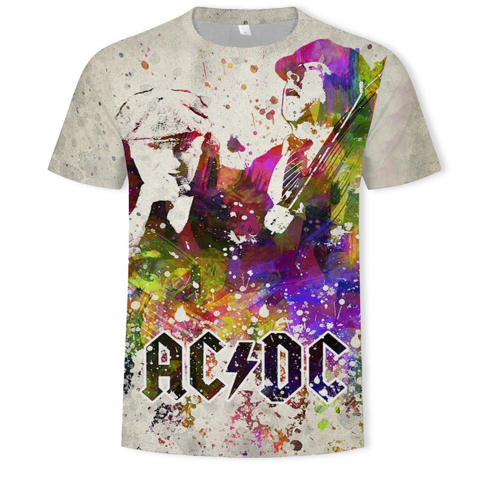 best Mens Fashion Casual Digital Print Crew Neck T-shirt 0 shop online at M2K Trends for