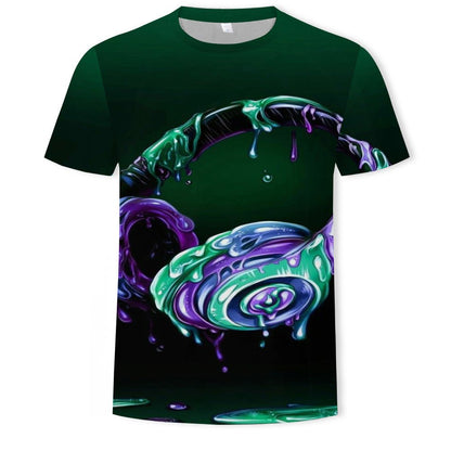 best Mens Fashion Casual Digital Print Crew Neck T-shirt 0 shop online at M2K Trends for