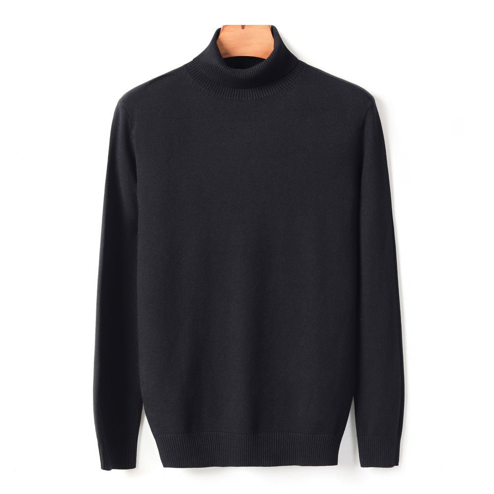 best Men's High-neck Thick Warm Solid Color Casual Sweater 0 shop online at M2K Trends for