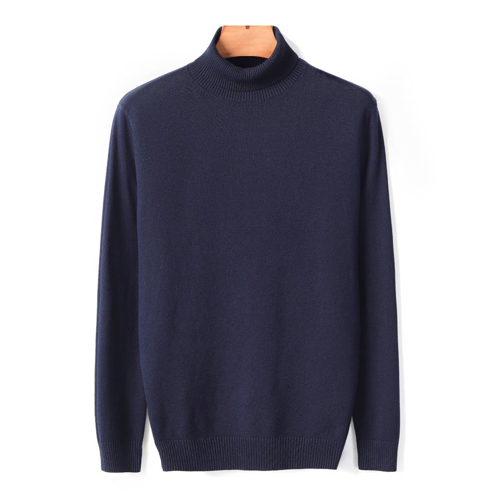 best Men's High-neck Thick Warm Solid Color Casual Sweater 0 shop online at M2K Trends for