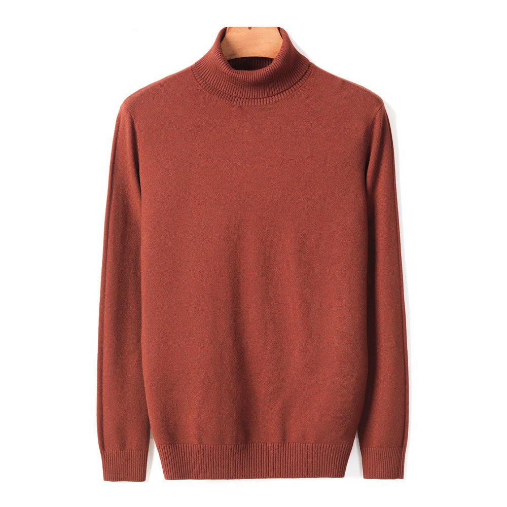 best Men's High-neck Thick Warm Solid Color Casual Sweater 0 shop online at M2K Trends for