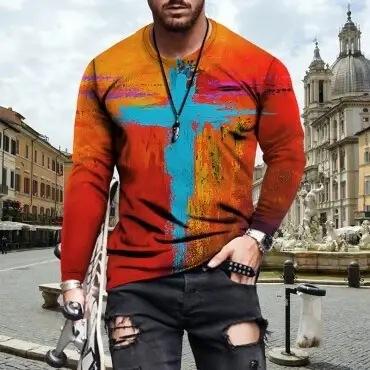 best Mens Letter Crew Neck Slim Fit Casual Print T Shirt 0 shop online at M2K Trends for
