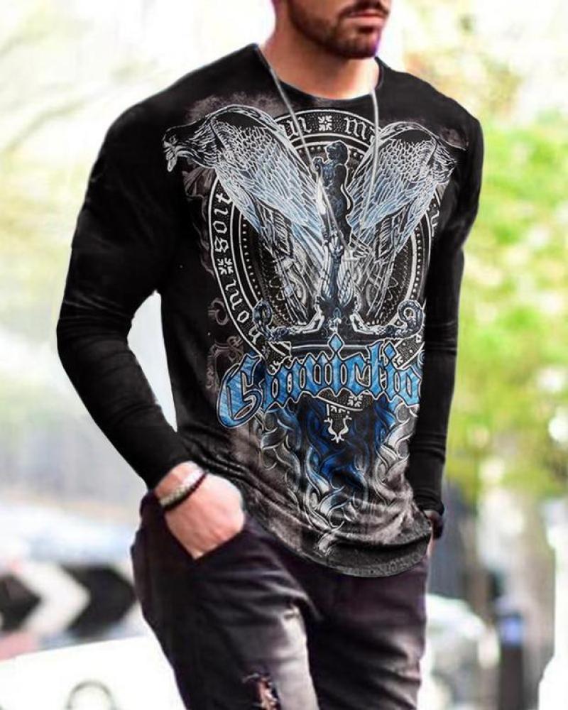 best Mens Letter Crew Neck Slim Fit Casual Print T Shirt 0 shop online at M2K Trends for